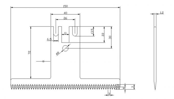 Verpakkingsfilm knipschermen Plastic bags cutting trimmer blad gezaagd 0